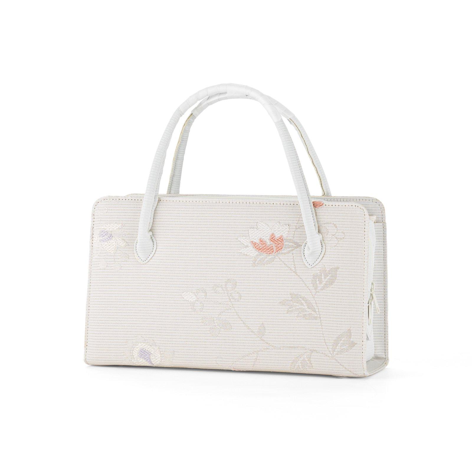 【アウトレット】新品　夏用 利休バッグ　絽　小花