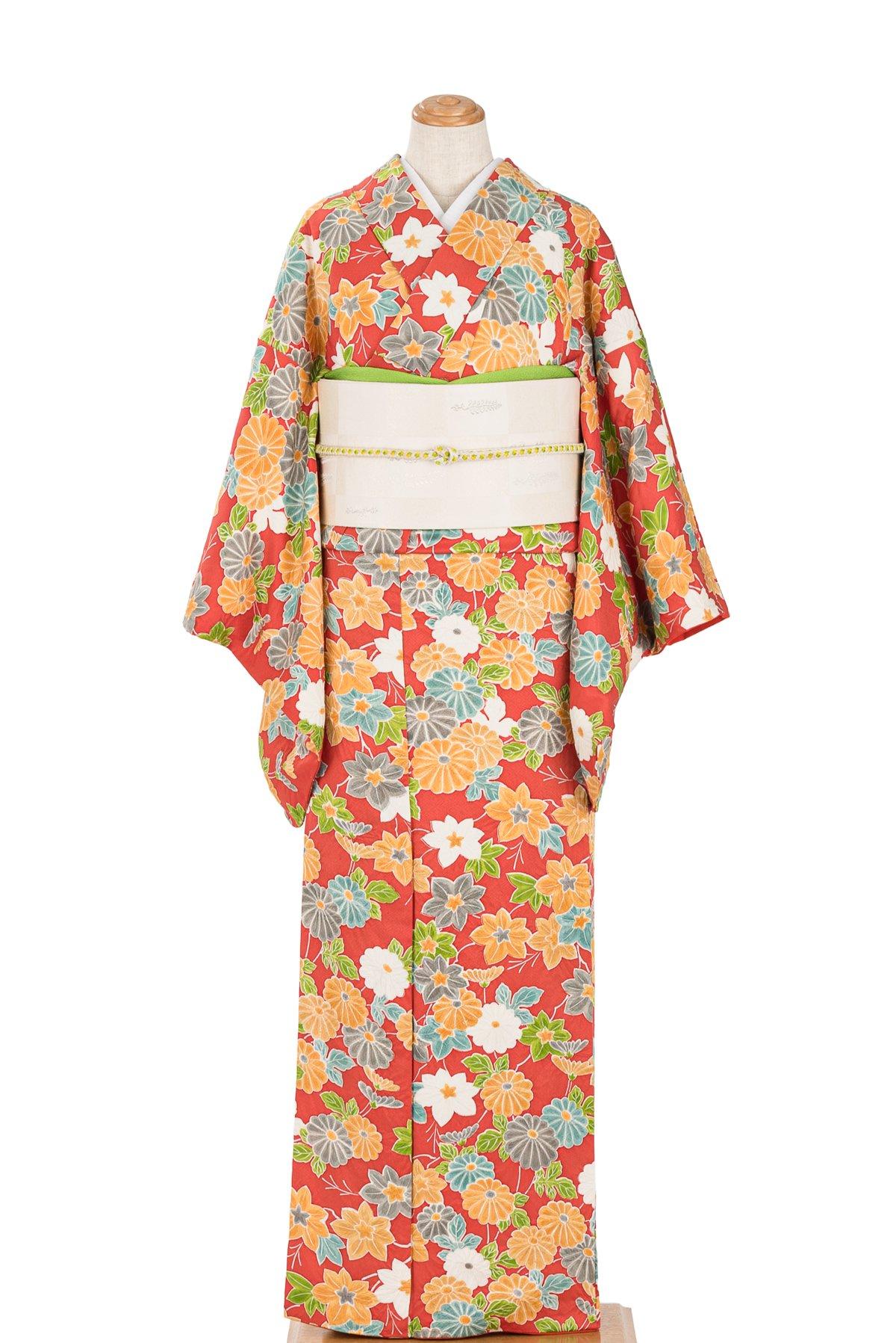 未使用　しつけ糸付　三勝　浴衣　黄緑　鉄線（テッセン）Mサイズ テッセン クレマチス（女性用着物、浴衣） | ファッション のおすすめ