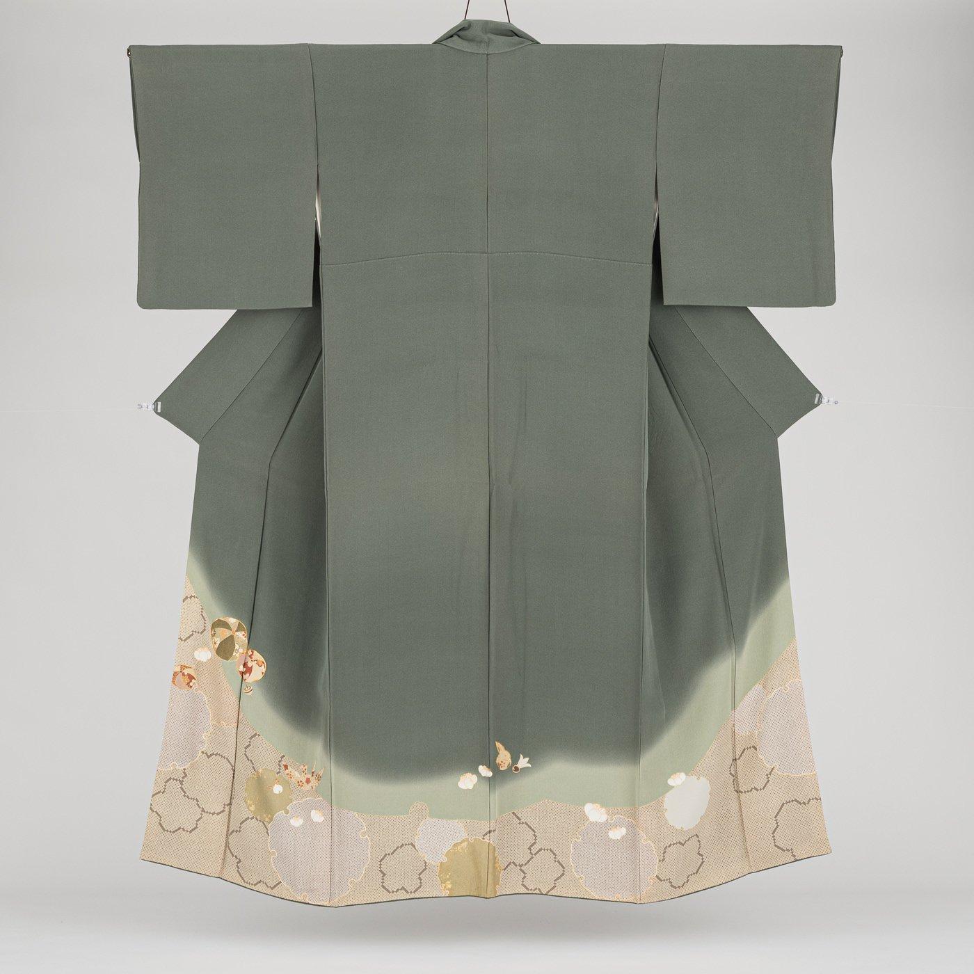 平和屋着物○訪問着 駒刺繍 絞り 草花文 金彩 正絹 逸品 AAAV7181zg SALE，