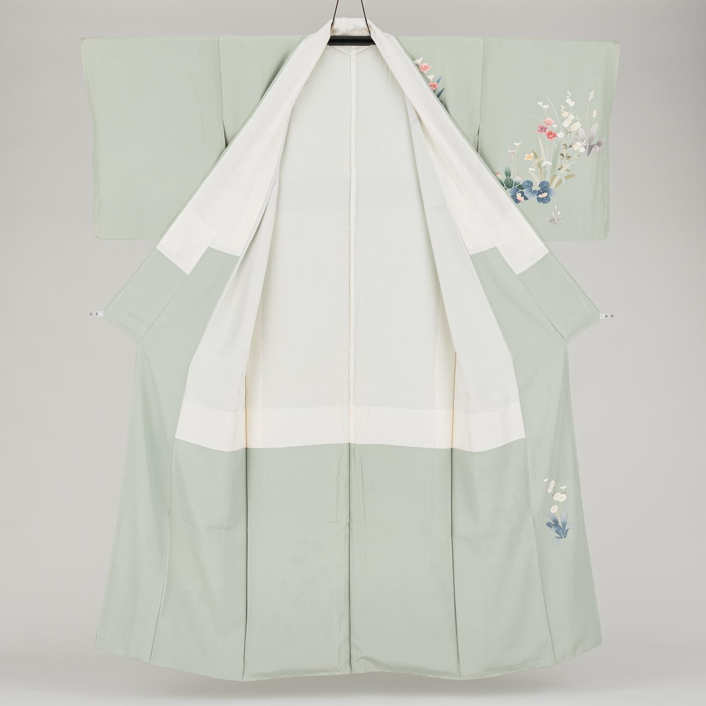 訪問着 手描き友禅 草花模様 : 新品・リユース着物の通販 からん