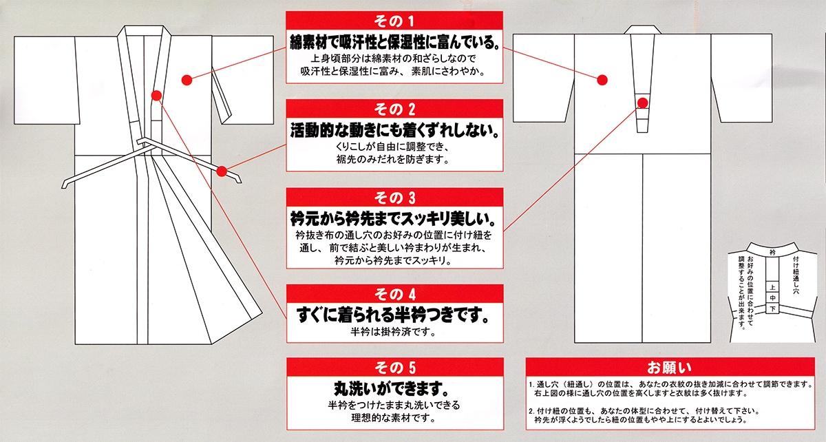 新品　【LL】　楊柳長襦袢_3