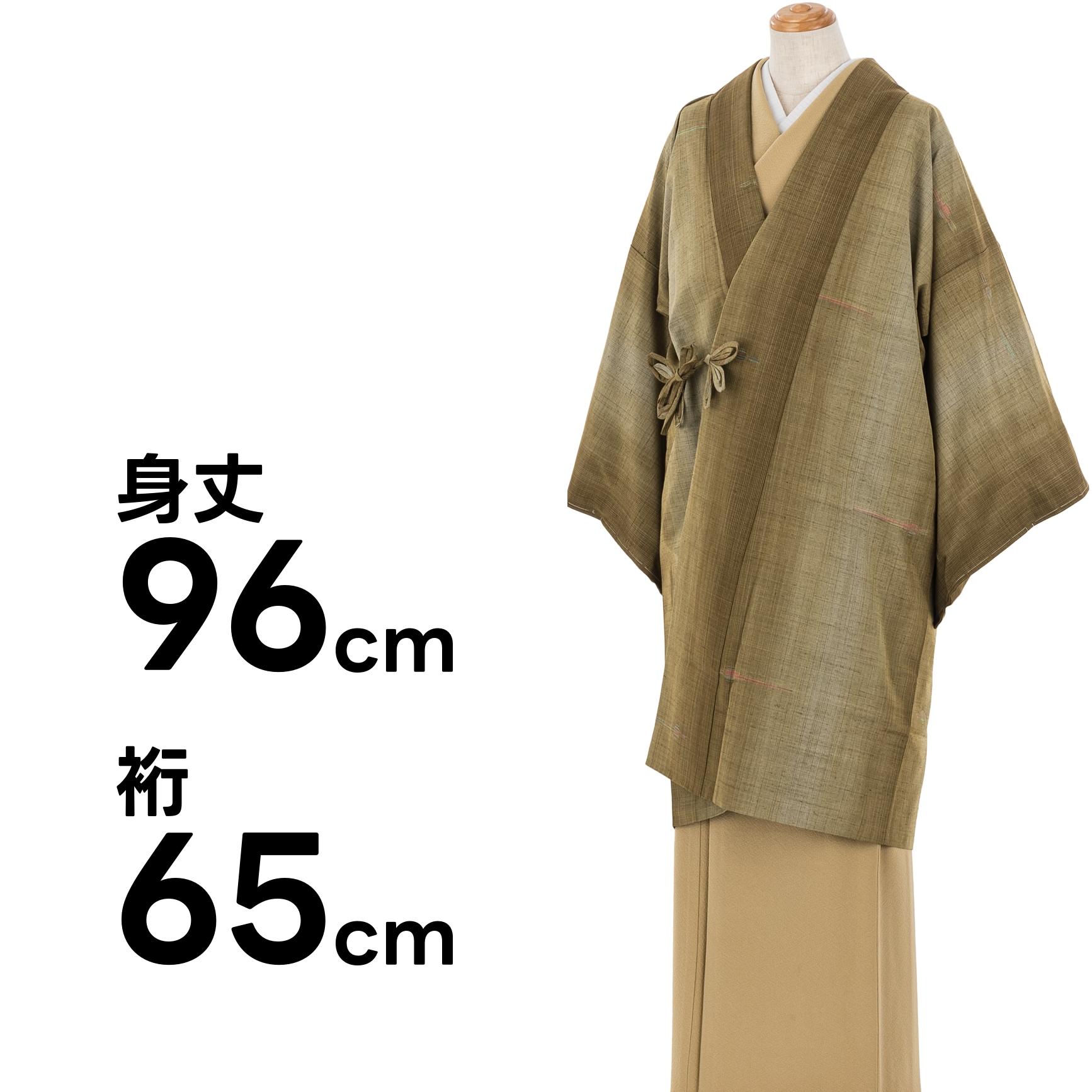 ロング丈道中着　紬　簪模様