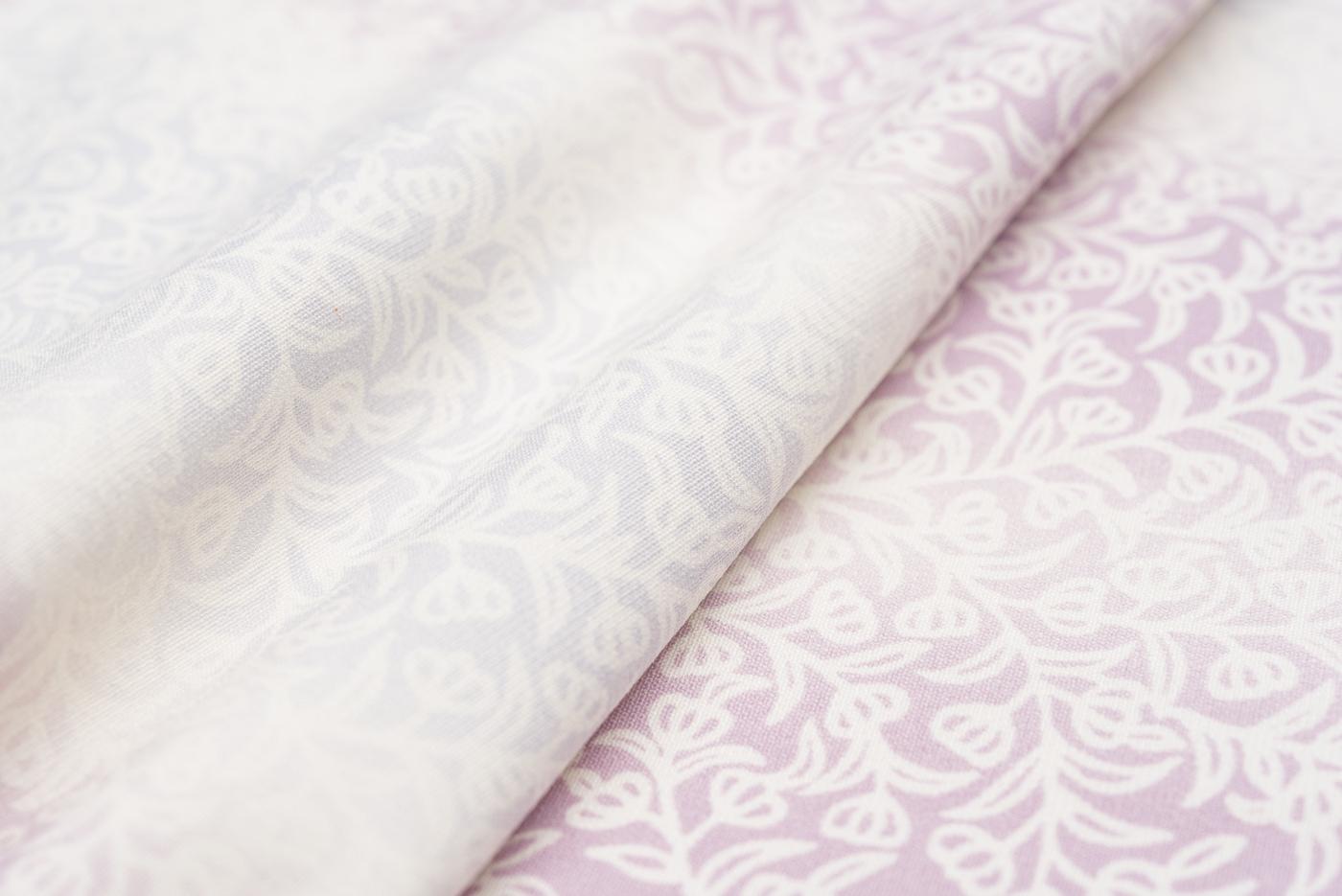 【アウトレット】【M】新品　HANAE MORI　洗える着物　蕾　赤紫×灰紫の画像