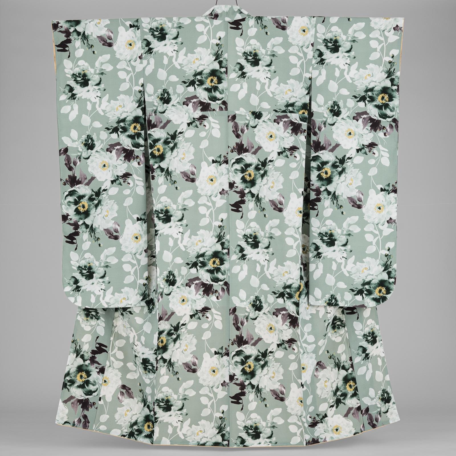 新品　振袖　水彩花の画像