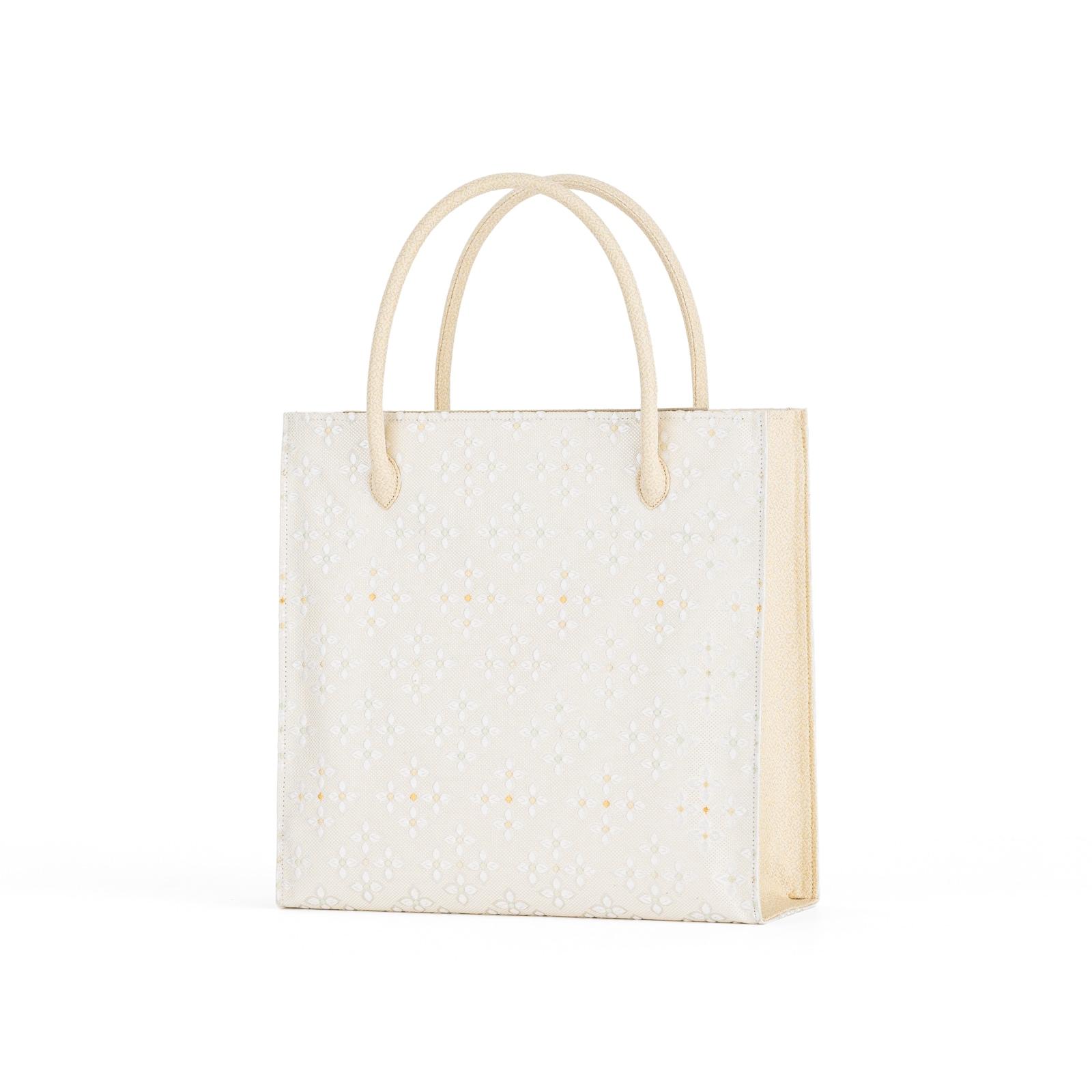 新品　和装バッグ　正絹　花菱