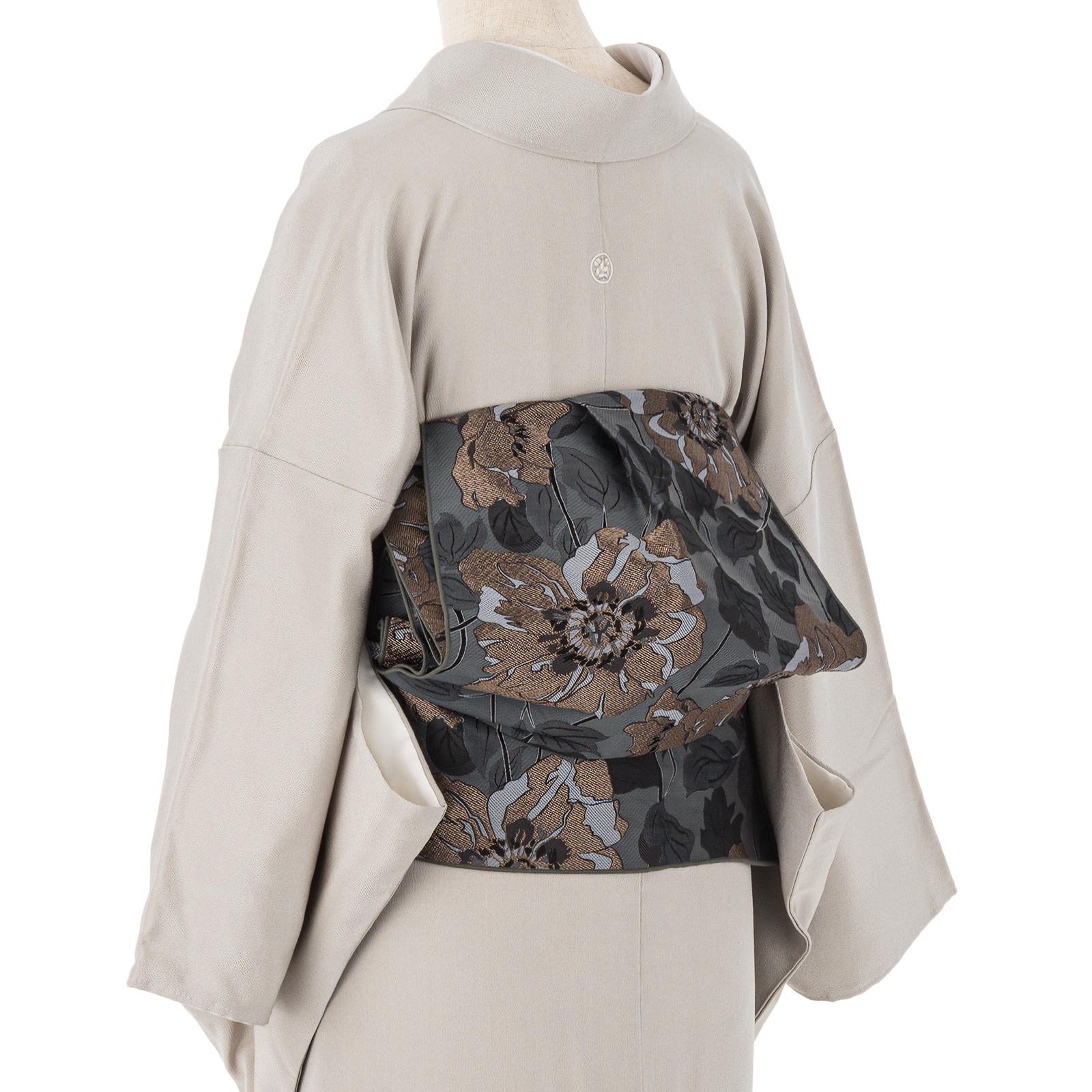 新品 兵児帯 Flower Blackの詳細画像1