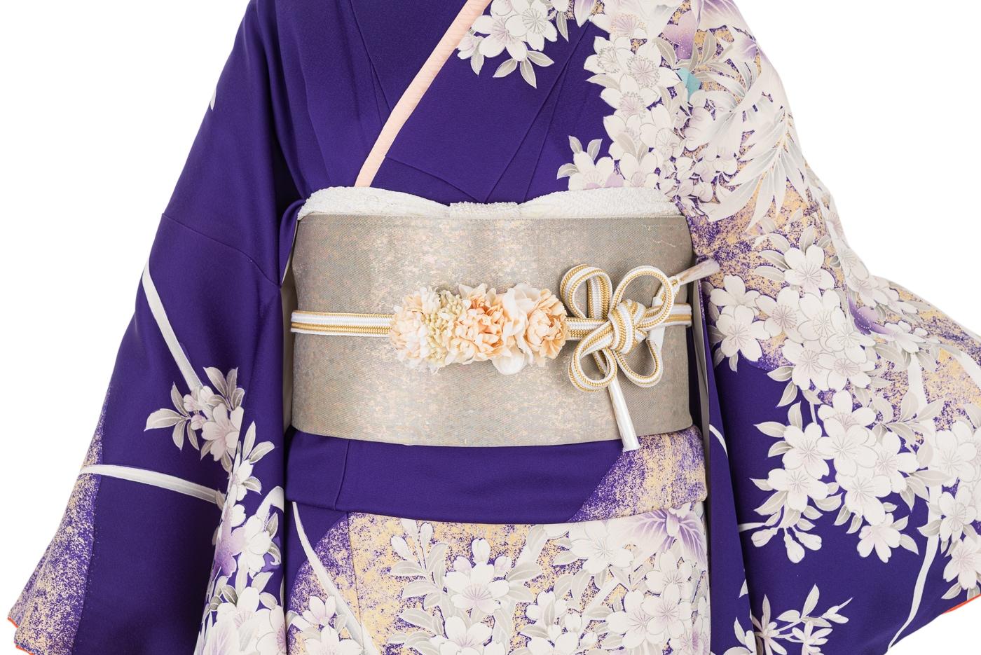新品　日本製帯締め　振袖用　花の画像
