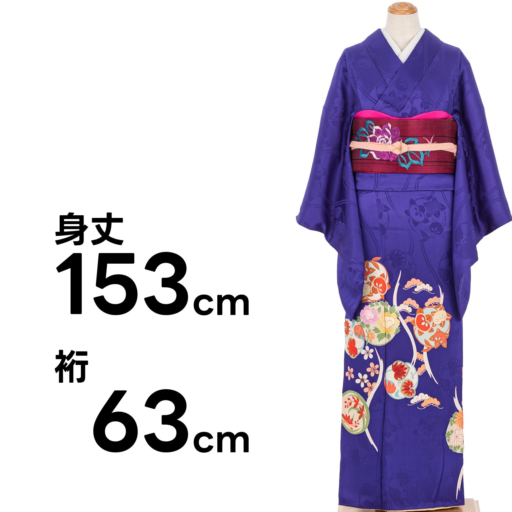 アンティーク着物 色留袖 三つ紋 よろけ縞に花丸紋 : 新品・リユース