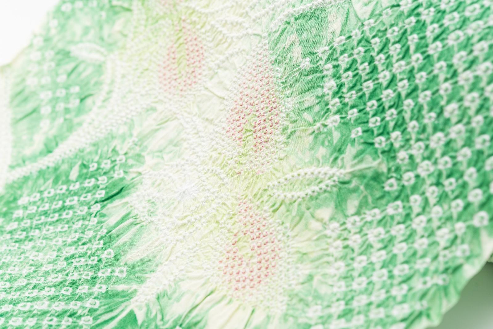 平和屋着物＊夏物　浴衣　反物　着尺　助六染　笹竹文　綿　逸品　未使用　DAAW7534zzz 平和屋着物＊夏物 浴衣 反物 着尺 助六染 笹竹文 綿 逸品 未使用