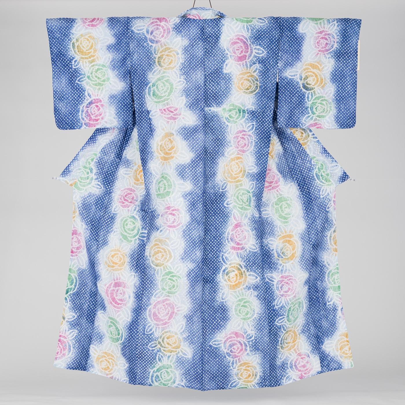 新品浴衣　藤娘きぬたや　三色薔薇の画像