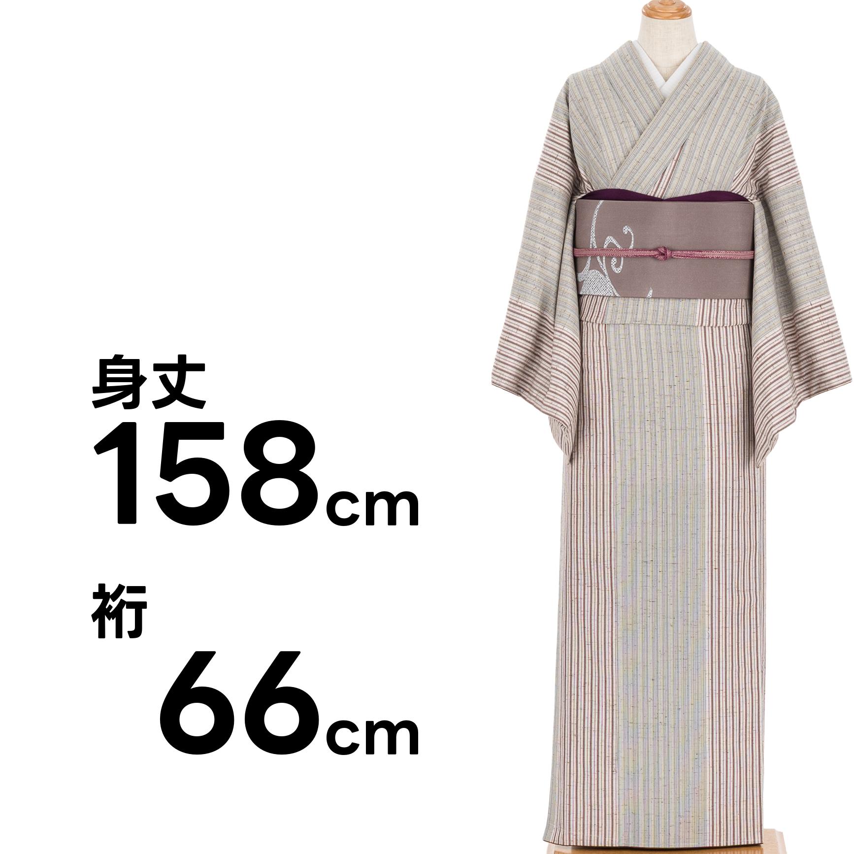 ぜんまい紬　縞模様