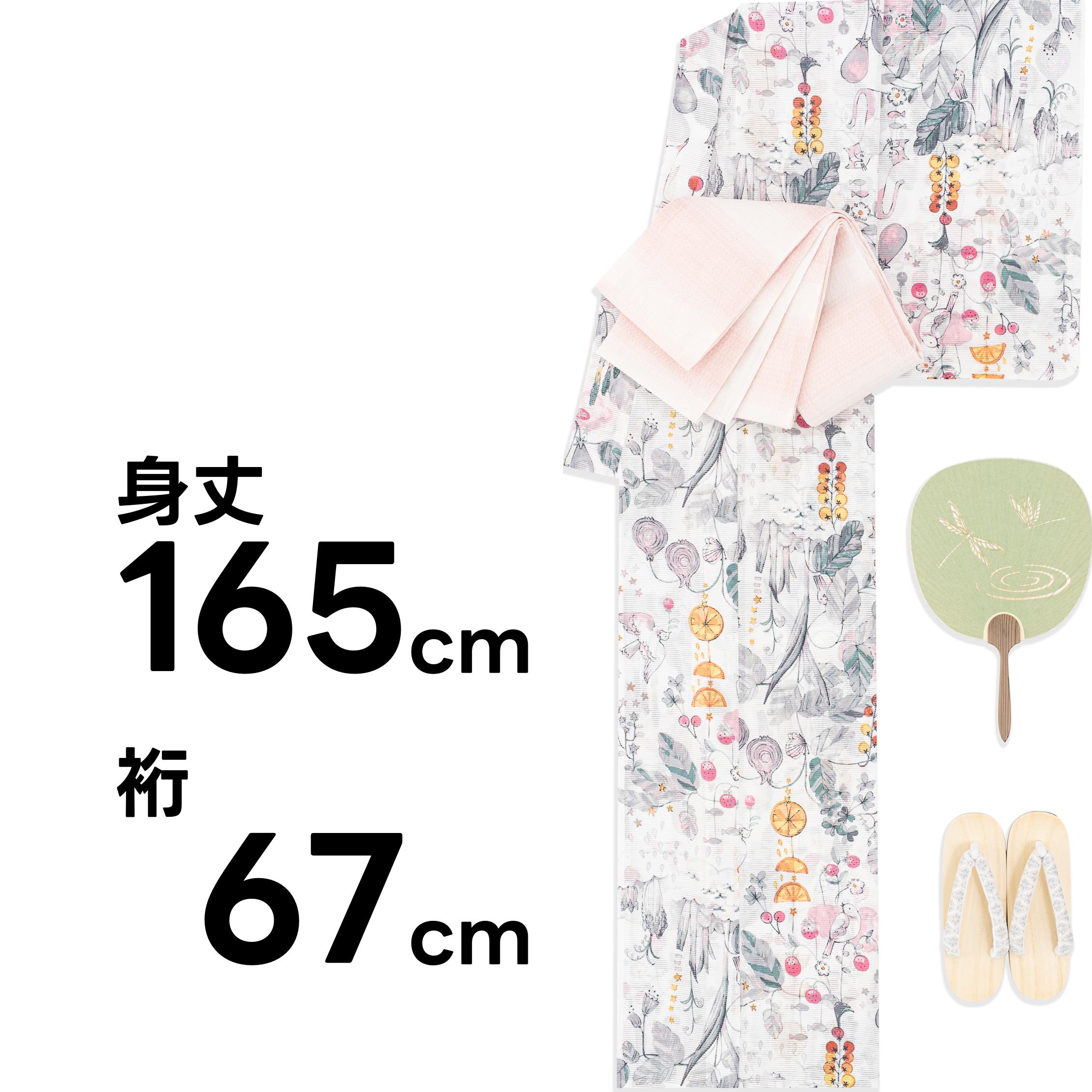 新品浴衣　みすゞうた　綿絽　みんなを好きに