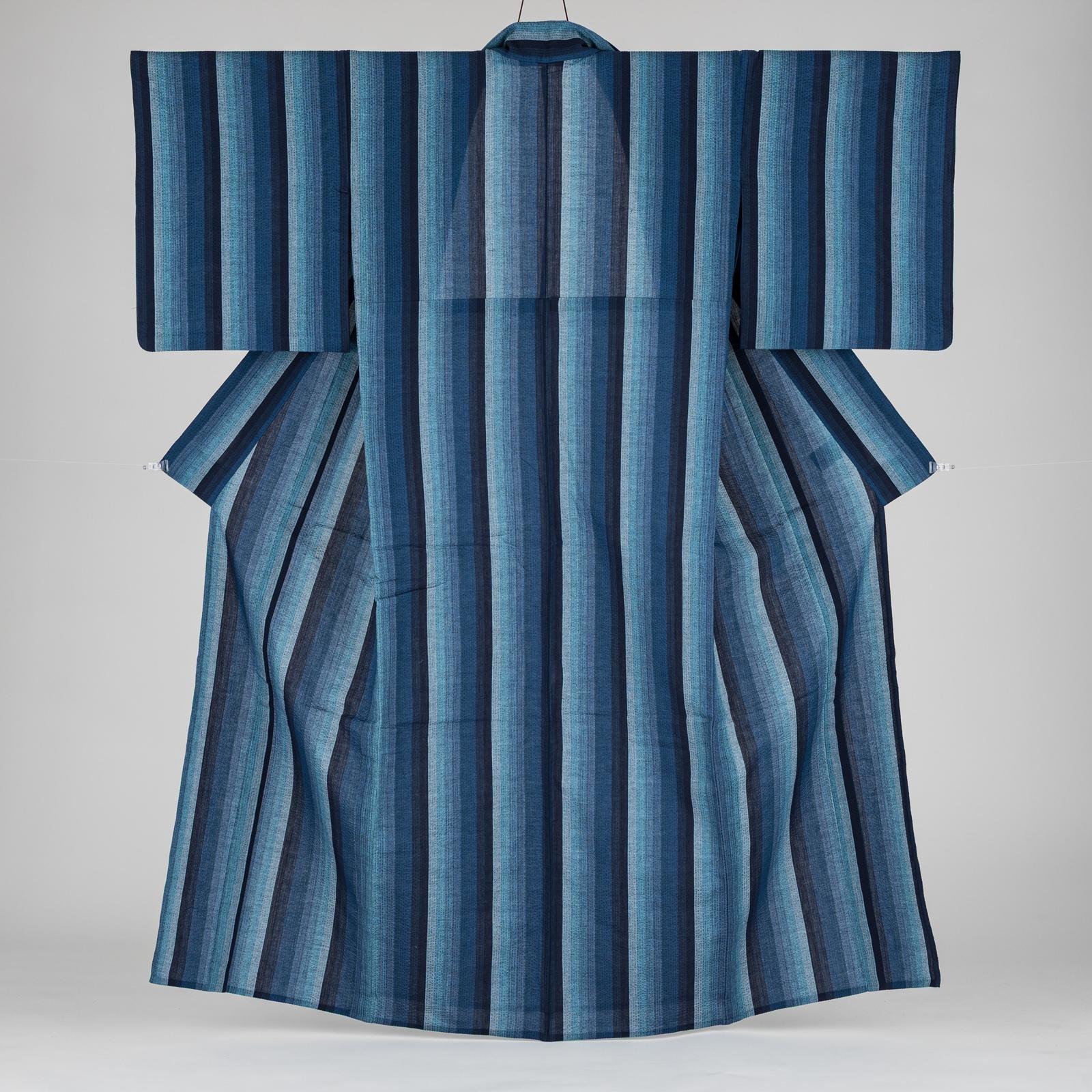 新品 阿波しじら 鰹縞 : 新品・リユース着物の通販 からん Yahoo!店 - 通販 - Yahoo!ショッピング