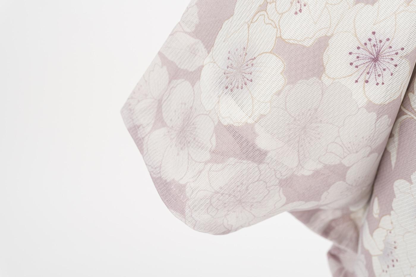 新品　洗える薄羽織　紗　桜牡丹　ピンクの画像