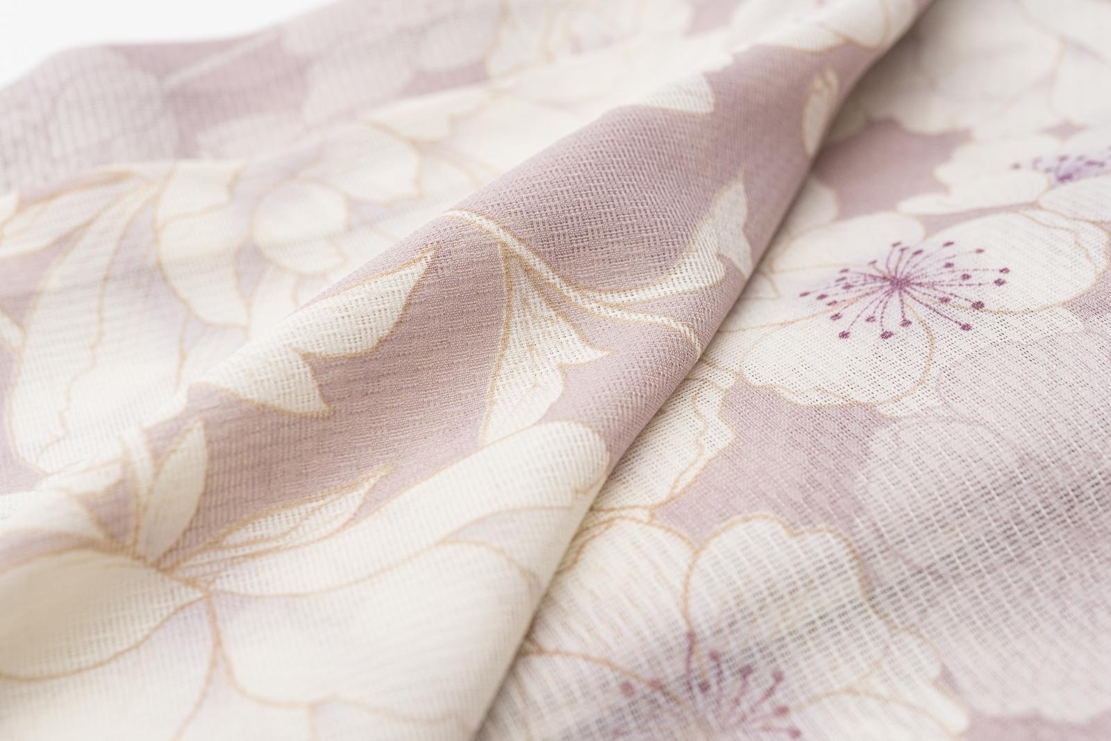 新品　洗える薄羽織　紗　桜牡丹　ピンクの画像