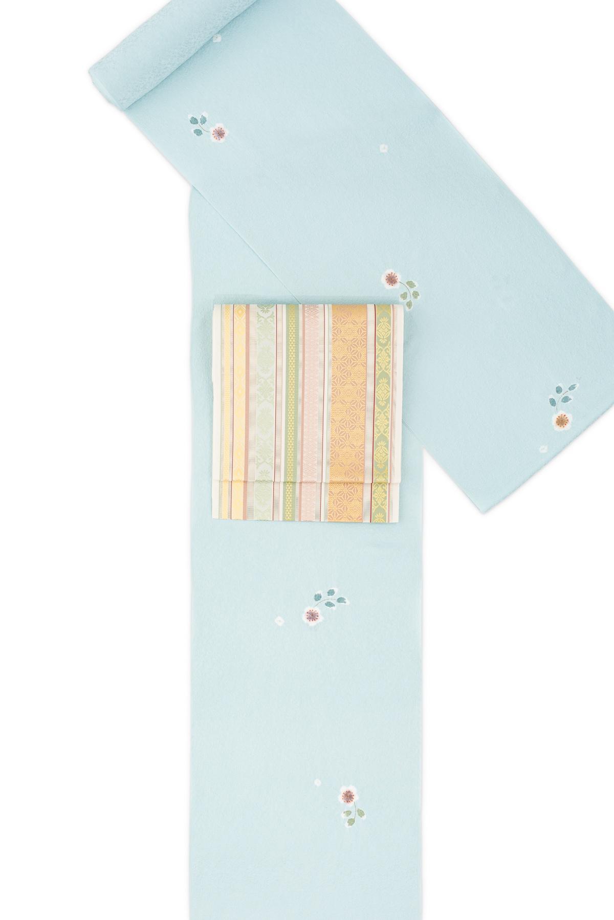 【反物】新品　飛び柄　絞り　小花の画像