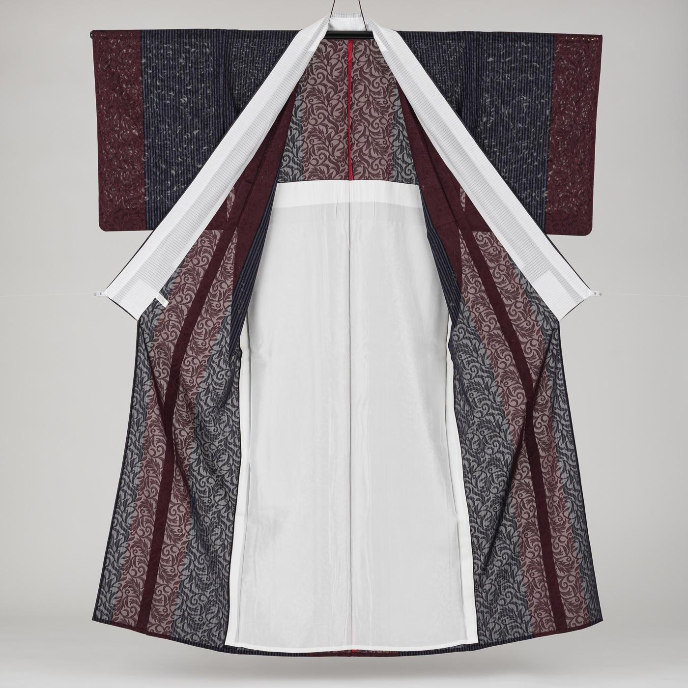 平和屋着物＃道中着 単衣 ロング丈 江戸小紋 寄せ小紋柄 正絹 逸品