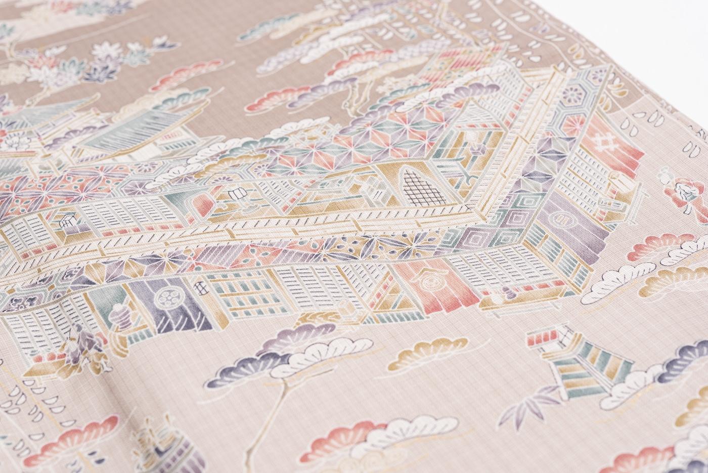 平和屋着物○訪問着 本場染大島紬 作家物 水辺文 正絹 逸品 CAAU2967yc