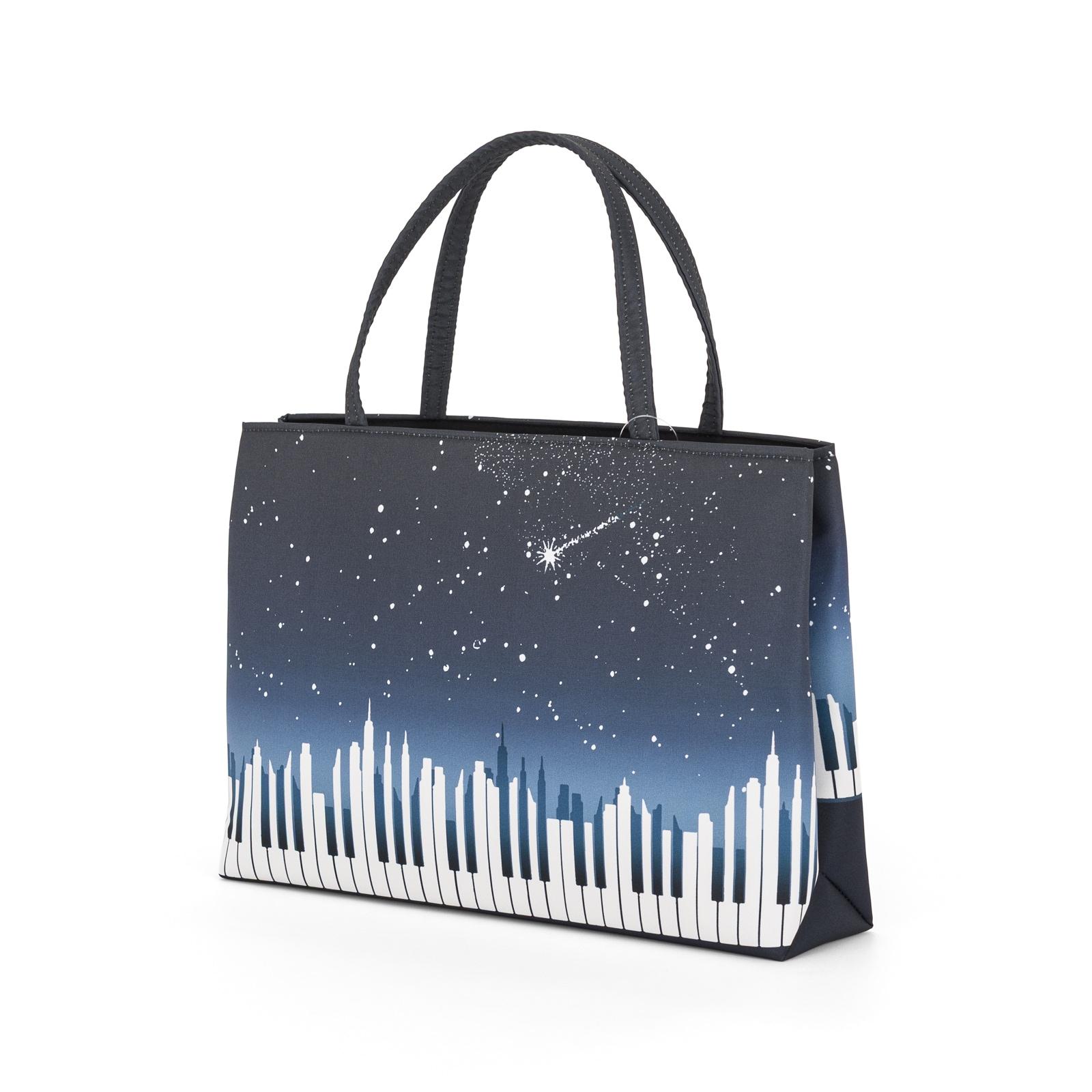 Yahoo! Yahoo!ショッピング(ヤフー ショッピング)新品　召しませ花　トートバッグ　Mid-Blue Piano