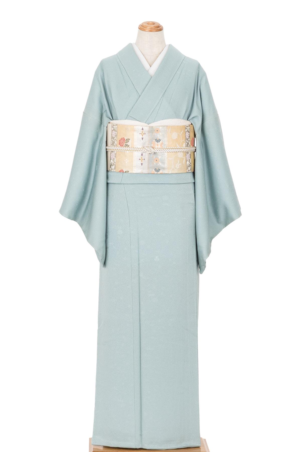 【未使用品】色無地　一つ紋 色無地 一つ紋 秘色色 : 新品・リユース着物の通販 からん Yahoo!店