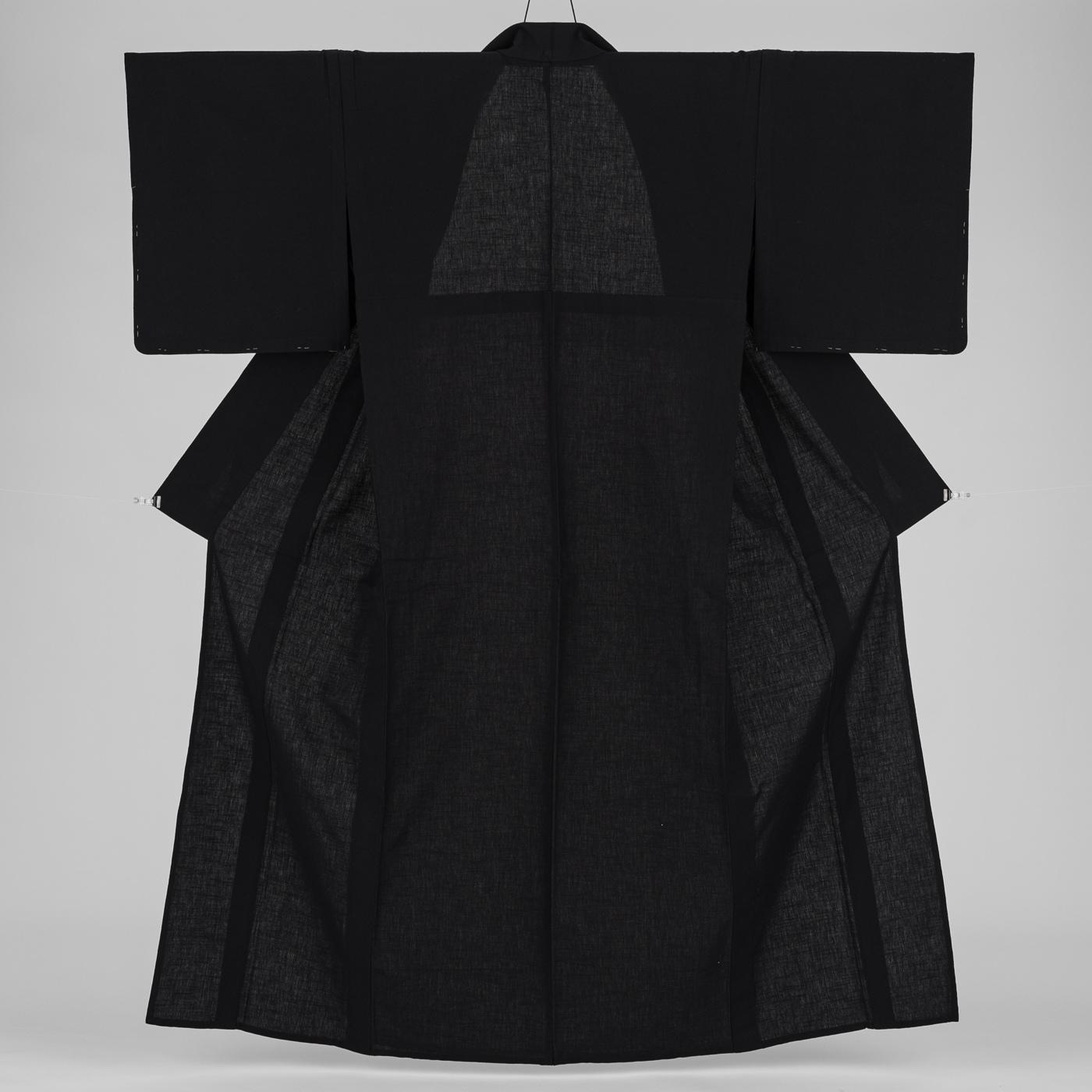 新品　久留米絣　無地　黒の画像