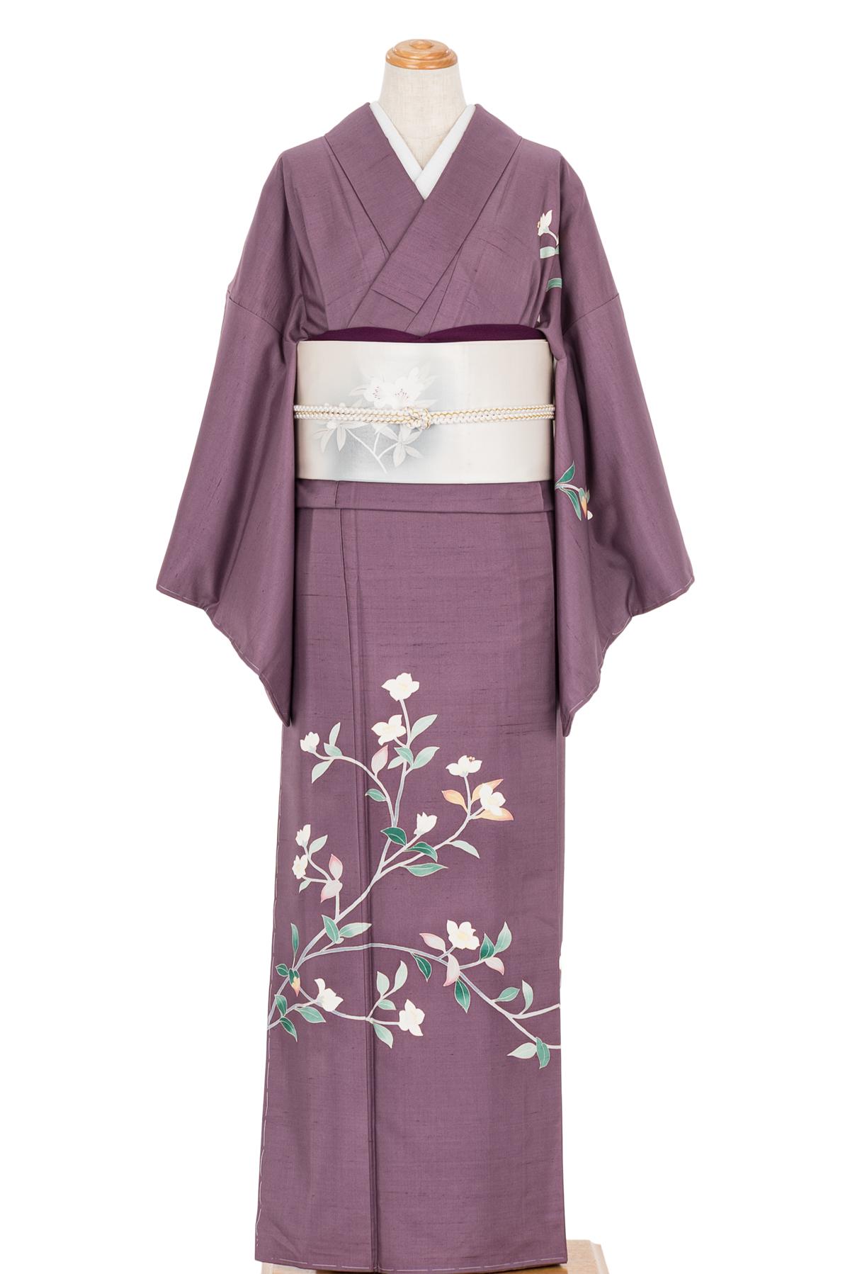 訪問着 一つ紋 本場加賀友禅 成竹登茂男 枝花 : 新品・リユース着物の 