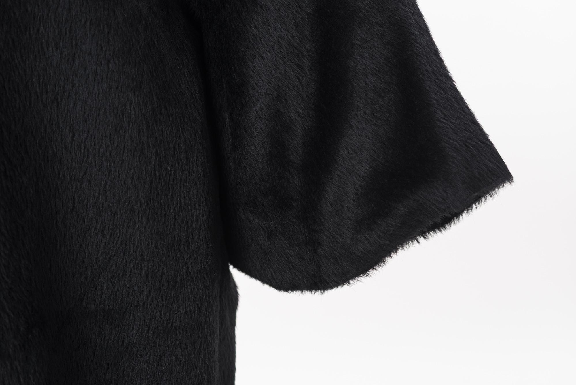 新品　ヘチマ衿　和装コート　アルパカ　黒の画像