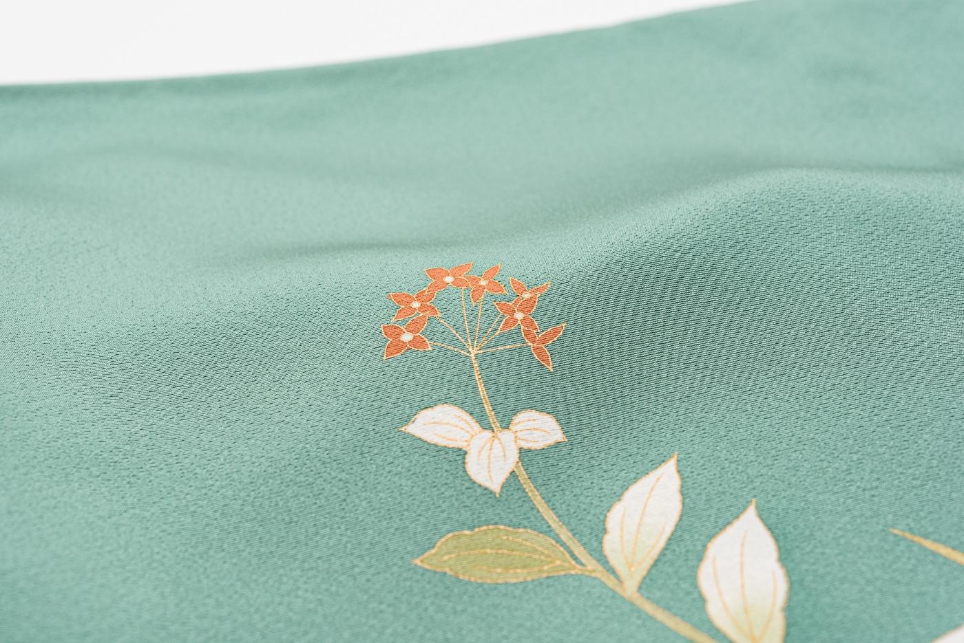 訪問着 一つ紋 興津香奈 枝花模様 裄長 : 新品・リユース着物の通販