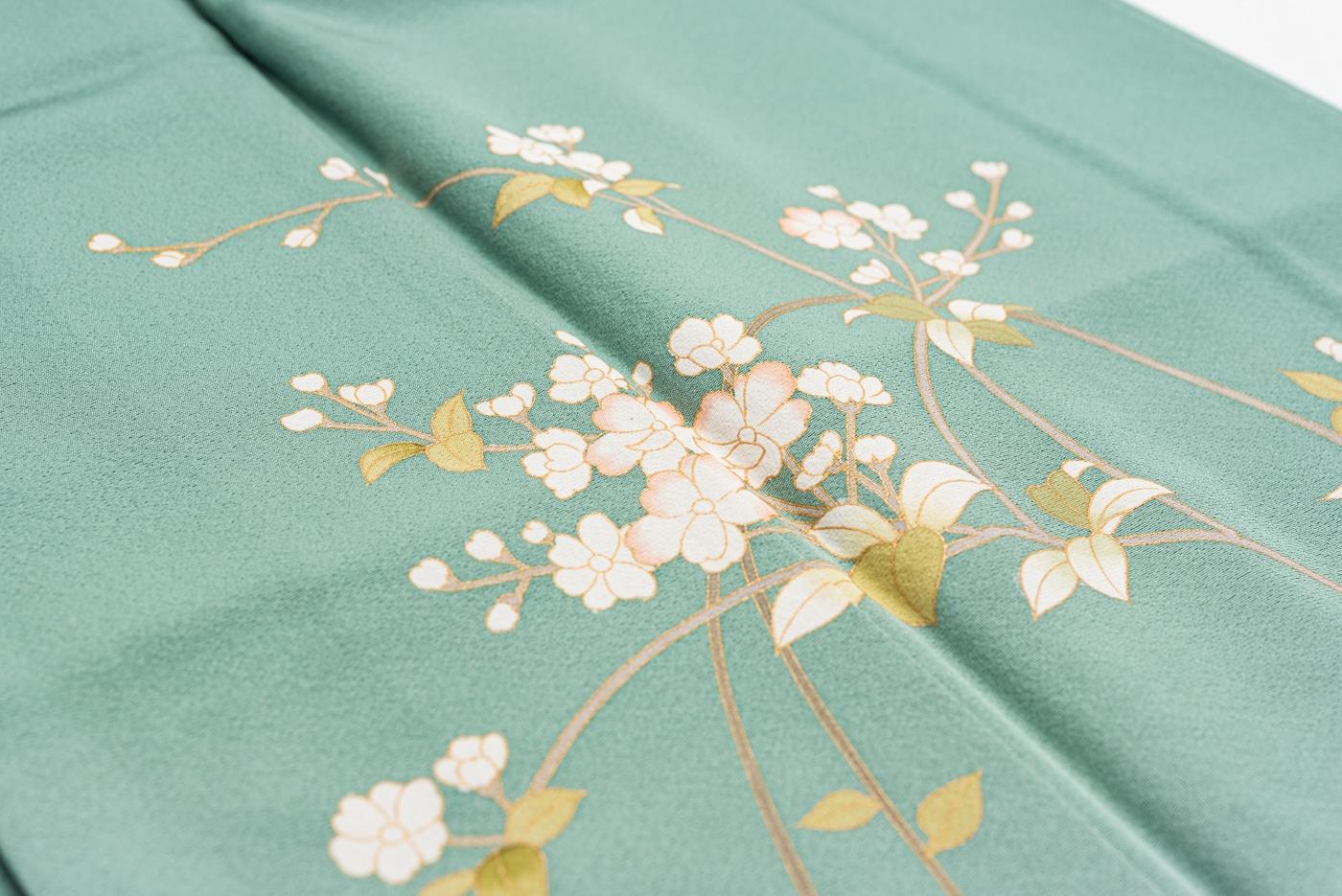 訪問着 一つ紋 興津香奈 枝花模様 裄長 : 新品・リユース着物の通販