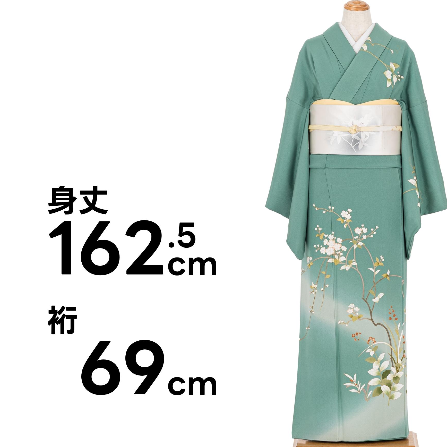 訪問着 一つ紋 興津香奈 枝花模様 裄長 : 新品・リユース着物の通販