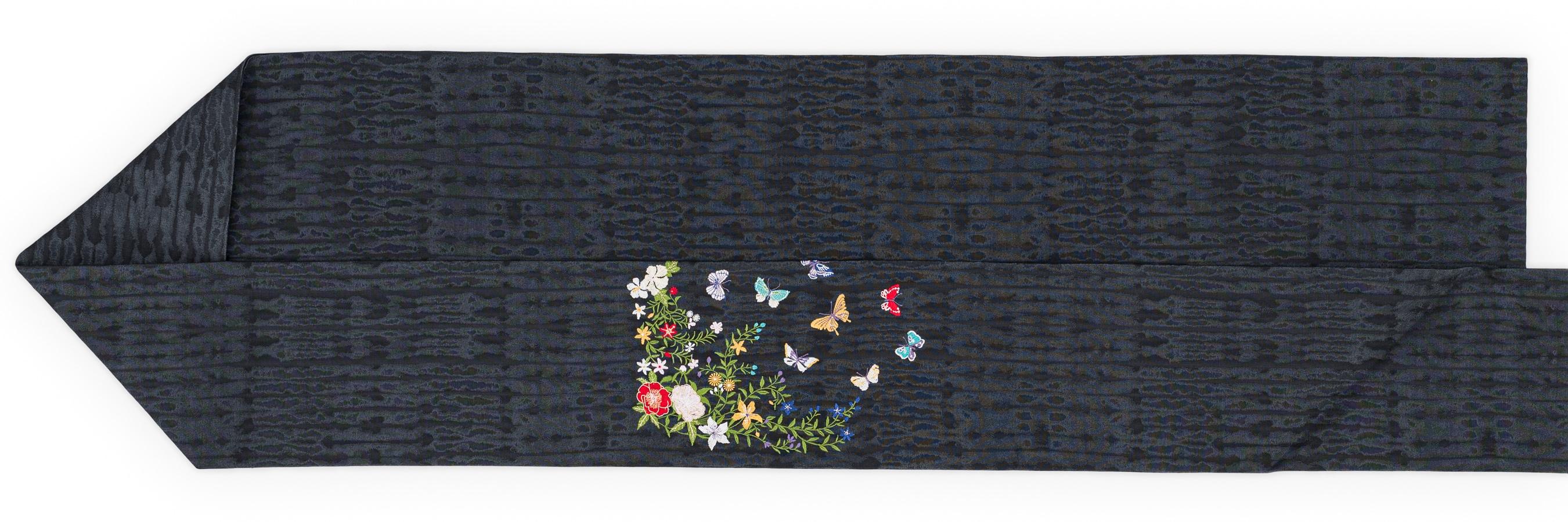 【アウトレット】新品　西陣織　3シーズン九寸名古屋帯　花園の画像