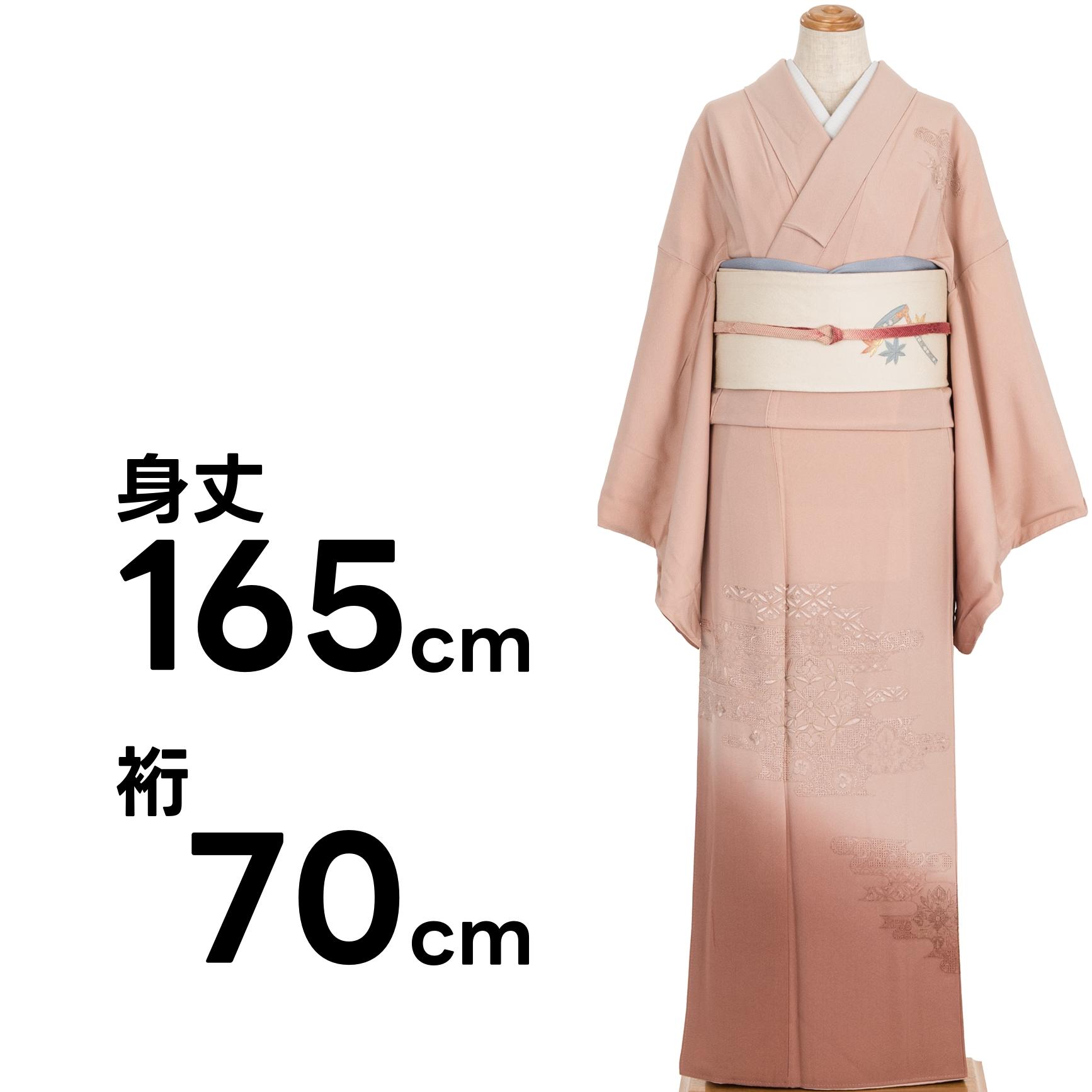 付け下げ訪問着 汕頭蘇州刺繍 花更紗 裄長 : 新品・リユース着物の通販