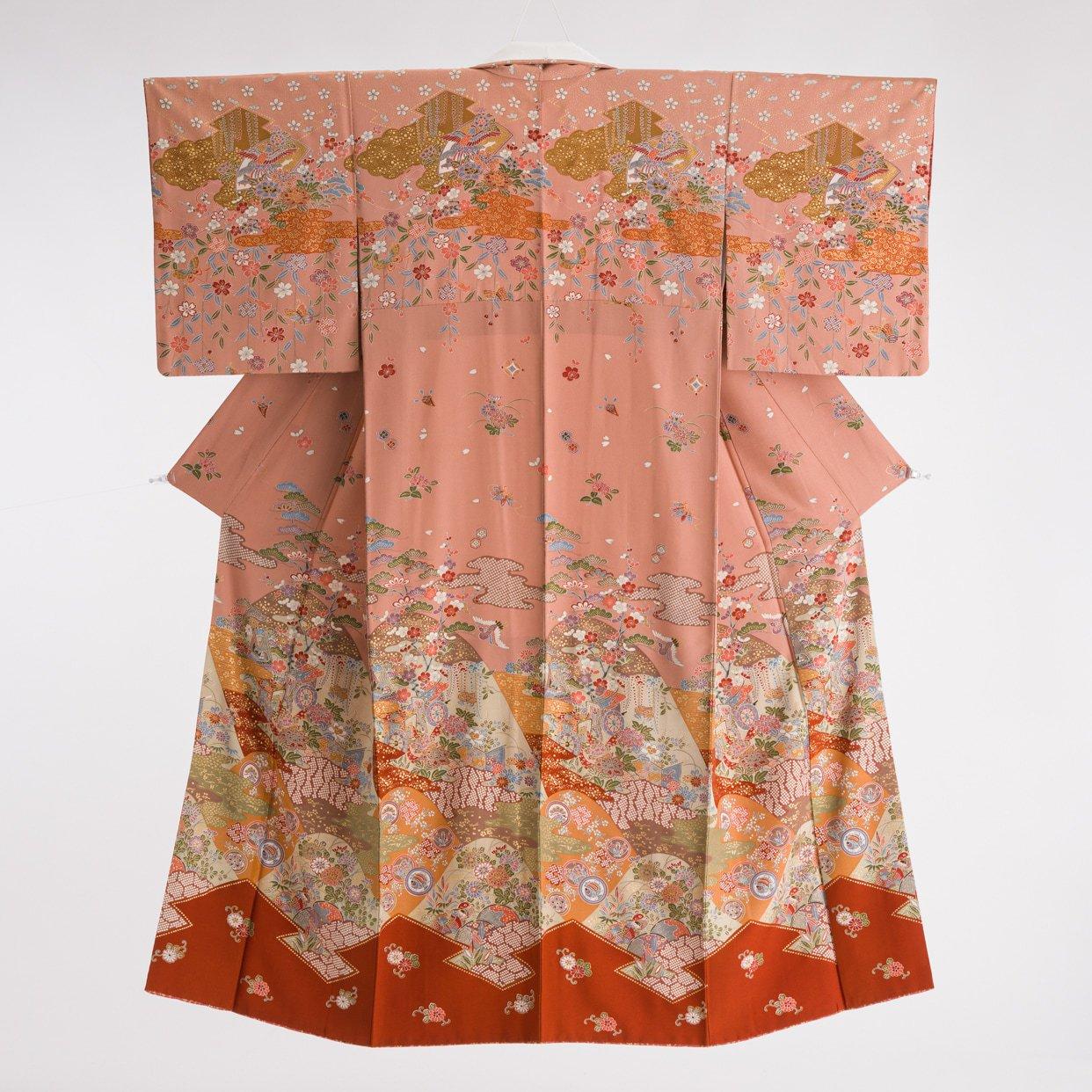 総柄訪問着 桜に蝶 宝尽くし紋など : 新品・リユース着物の通販 からん 