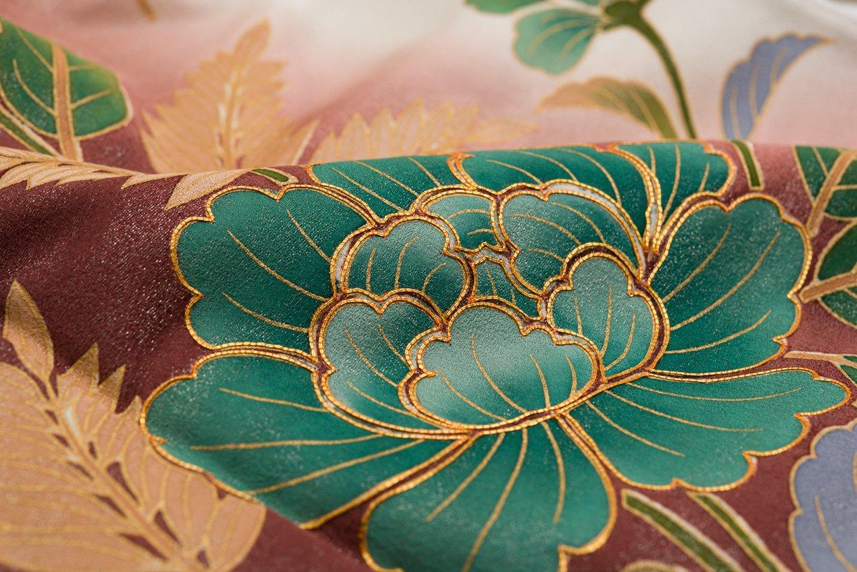 振袖 トールサイズ グリーンの花
