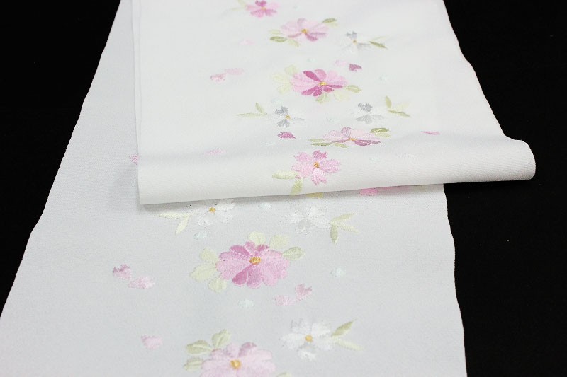 在庫処分 半衿 半襟 刺繍 白 ピンク 桜 金糸 正絹 絹交織 モダン エレガント 上品 お洒落着 日本製 k2328 :k2328:着物ちどり -  通販 - Yahoo!ショッピング