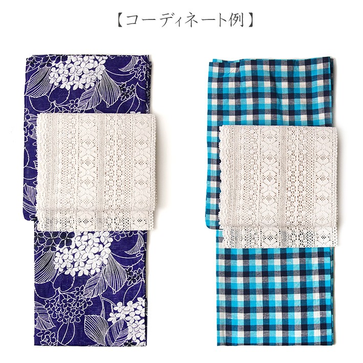撫松庵 名古屋帯 レース オフホワイト 白 花 日本製 夏帯