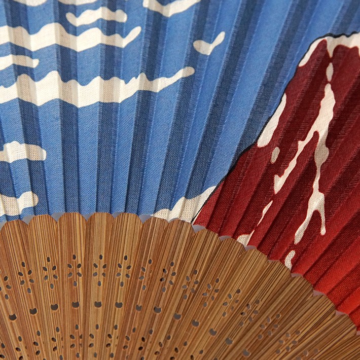絶品 扇子 富嶽三十六景 赤富士 富士山 凱風快晴 葛飾北斎 和雑貨 縁起物 日本画 浮世絵 日本製 着物、浴衣 