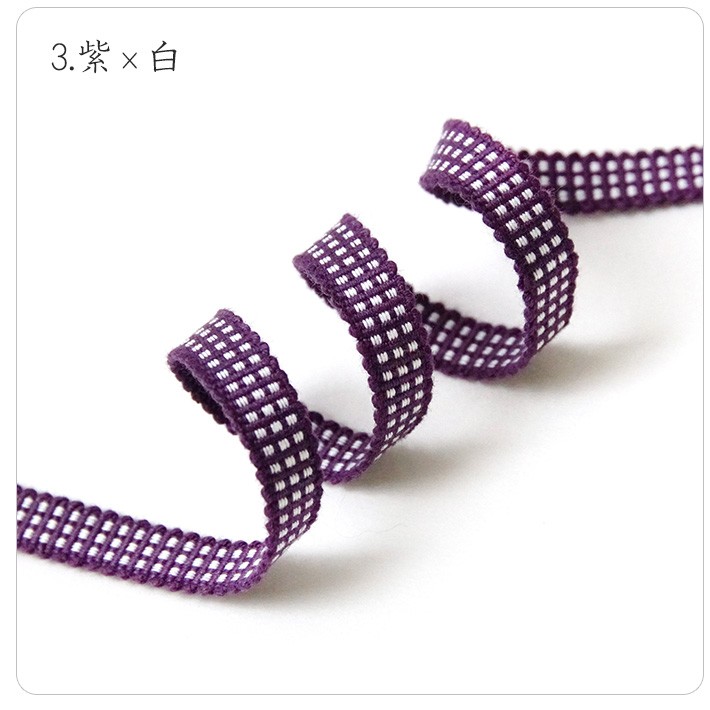 帯締め 真田紐 三分紐 伝統工芸 シック 生成 紫 青 綿 日本製 和装小物