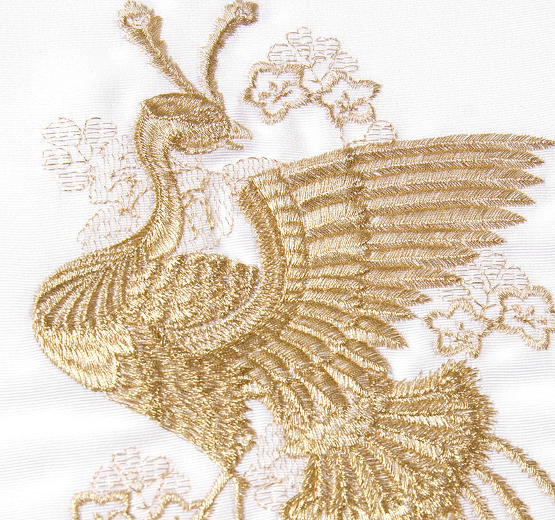 半衿 刺繍 礼装用 鳳凰 桐 白 金 単色 塩瀬 吉祥文様 伝統文様 縁起物 和装小物 フォーマル 着物 結婚式 披露宴 卒業式  :10002488:dear-japan - 通販 - Yahoo!ショッピング