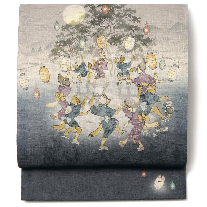 みるミル様専用 麻の帯 鎮守の杜 グレー 新品未使用☆京wakka 京