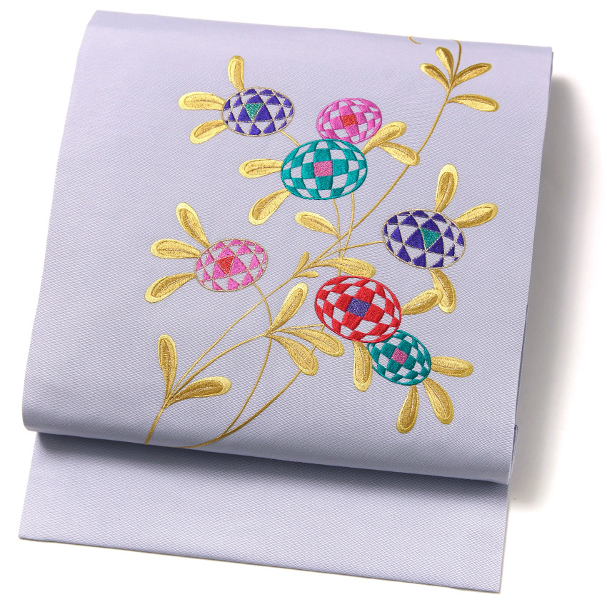 名古屋帯 蘇州刺繍 お太鼓柄 蘇州刺繍 相良刺繍 袋帯 金糸 高台寺遺文 新品未使用 正絹 お太鼓柄