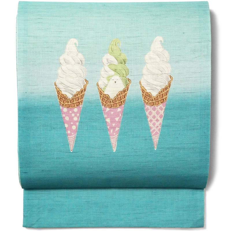 袋帯　夏用帯　メッシュ　クリーム色　新品 楽天市場】帯 夏帯 袋帯 ＜クリーム／秋草文＞ 正絹 西陣 ＜橋本