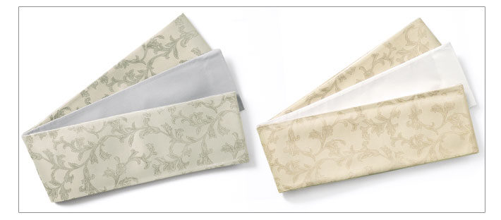 半幅帯 アカンサスリーフ グレー 唐草 アラベスク ナチュラル