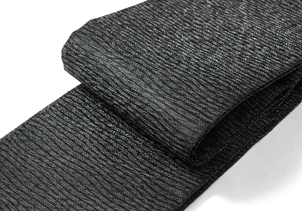 未使用に近い美品　半幅帯　黒　ベージュ　シルバー　ポリエステル 半幅帯 ｜ 中古着物・帯・和装小物 ｜ バイセル オンライン