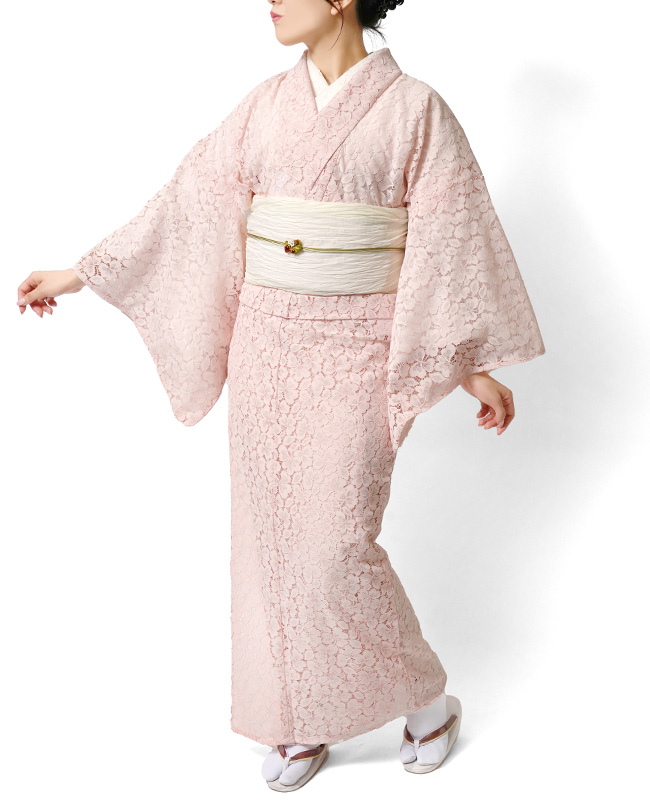 【洒落袋帯】夏帯　くすみピンク色　蔓花柄　 フェミニン　エレガント　薄物　盛夏 洒落袋帯】夏帯 くすみピンク色 蔓花柄 フェミニン エレガント