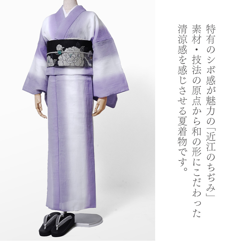 浴衣　着物　単衣　美品　パープル　紫　ぶどう　マスカット　グレープ　撫松庵 kimono-dearjapan_10001068