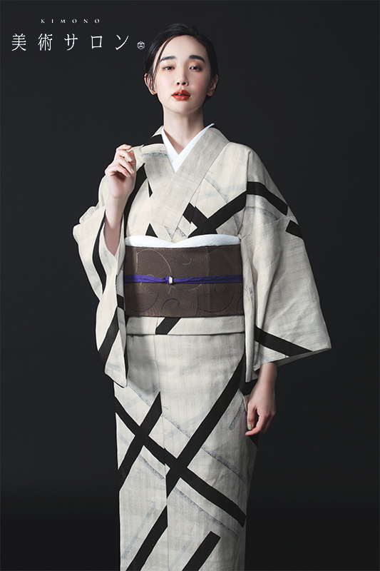 多色 浴衣 幾何学模様 花柄　アンティーク浴衣　難あり k5-brand1202ok_1.jpg