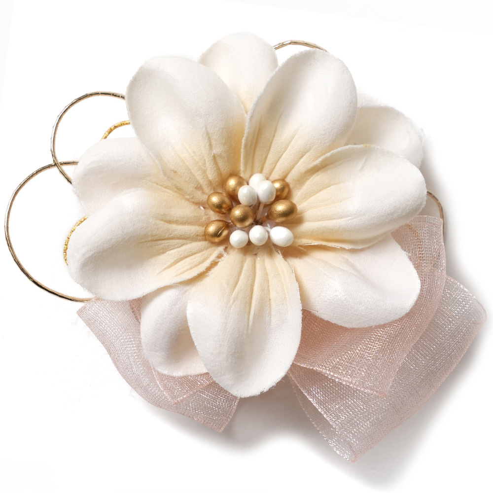 花飾り クリップ 帯飾り スカーフ留め コサージュ 帯留め 髪飾り ヘア