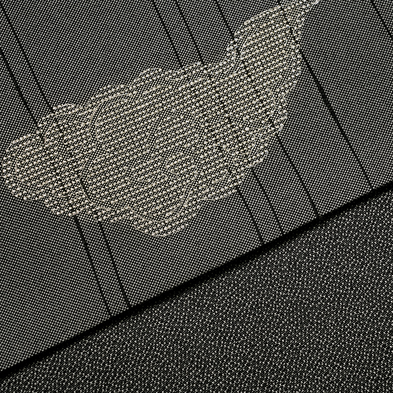 撫松庵 半幅帯 瑞雲刺繍 グレー 金糸 銀糸 縁起物 吉祥文様 日本製