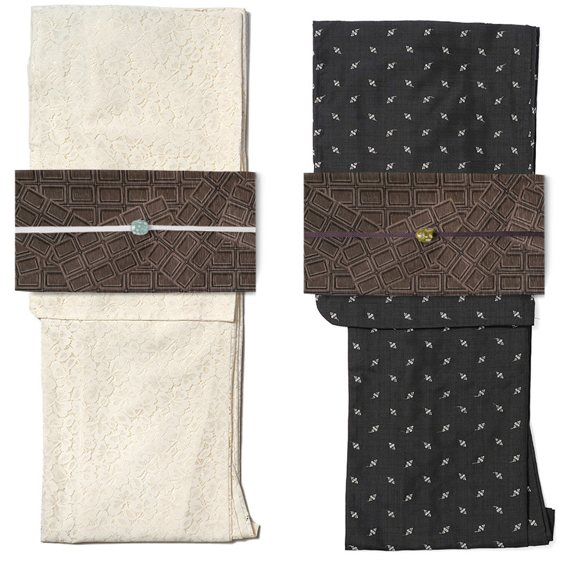 半幅帯 WAKKA ショコラ チョコレート ケーキ スイーツ お菓子 ブラウン